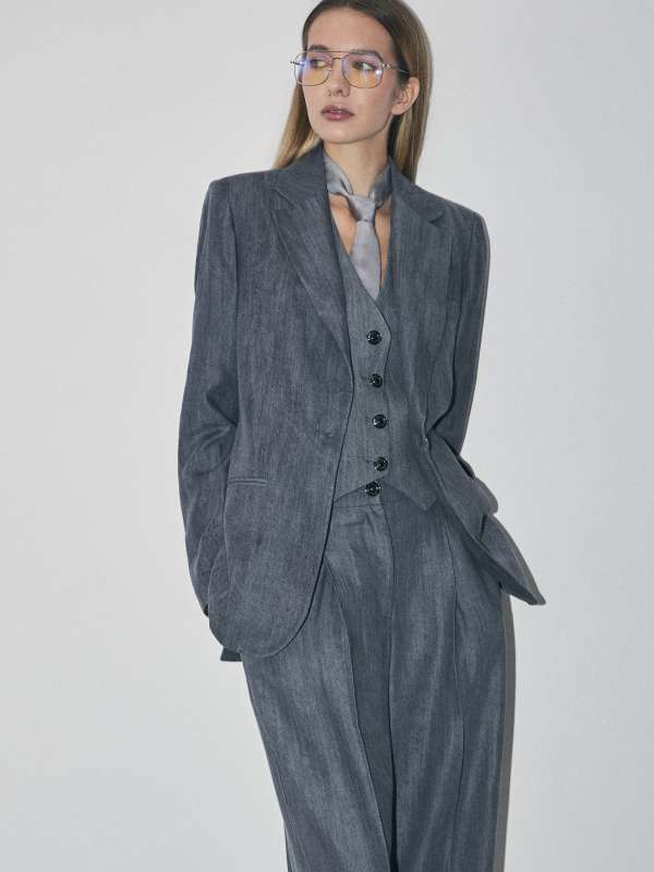 Женский пиджак GIACCA SPACCHI UF5141/4648880, серый Liu Jo купить по оптовым и розничным ценам