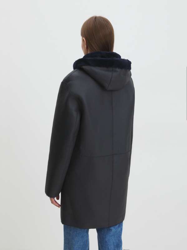 Женская дубленка RV-W7A/3725767, черно-синий MAISON DAVID купить по оптовым и розничным ценам