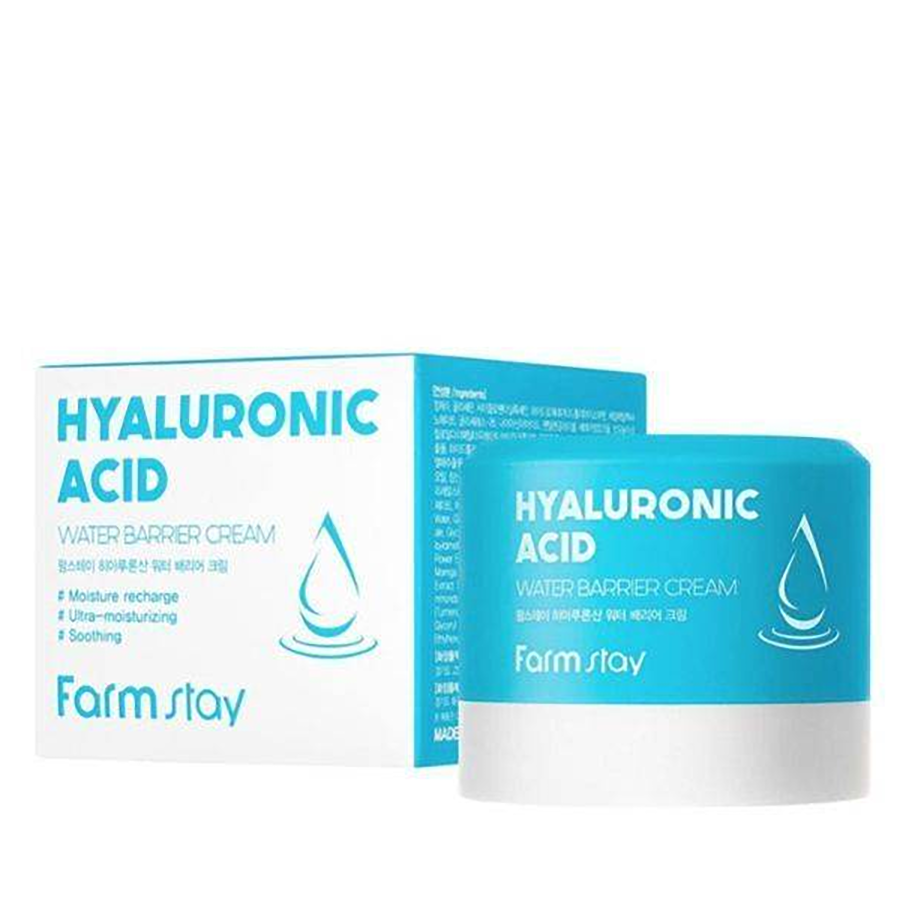 Крем увлажняющий для лица с гиалуроновой кислотой / HYALURONIC ACID WATER BARRIER CREAM 80 мл FARMSTAY купить по оптовым и розничным ценам