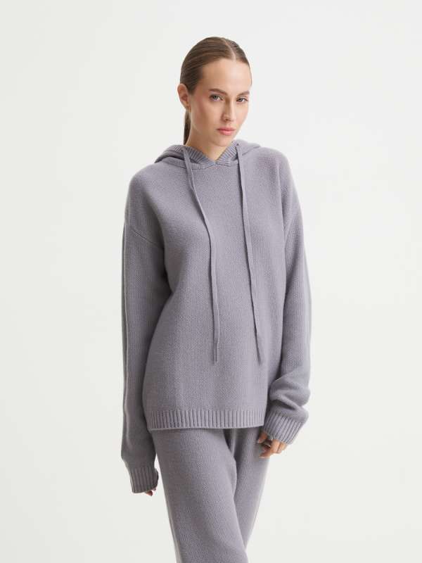 Женский вязаный костюм (джемпер и брюки) CC068/4300970, серый MAISON DAVID купить по оптовым и розничным ценам