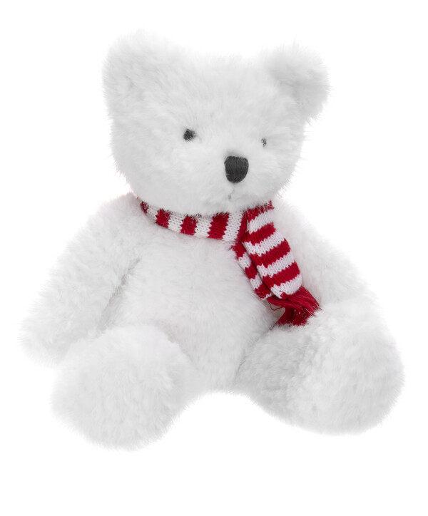 Мишка белый в шарфе, 21 см, мягкая игрушка Gulliver, коллекция Holiday 70-KY23SP2807 Gulliver toys купить по оптовым и розничным ценам