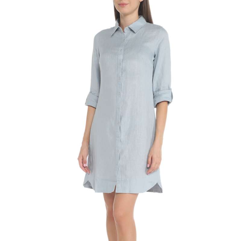 Женское платье-рубашка MLY2113/3611638, светло-голубой MAISON DAVID купить по оптовым и розничным ценам