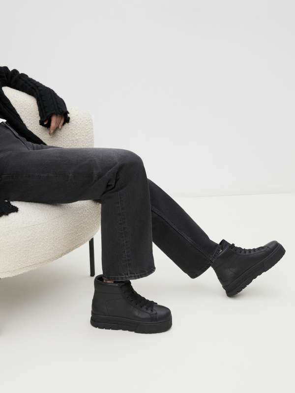 Женские высокие кеды YS-38075-52/4020328, черный TENDANCE купить по оптовым и розничным ценам