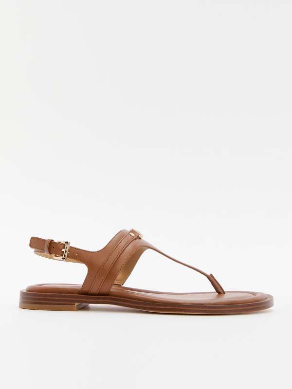 Женские сандалии MANDY THONG SANDAL 40S5MAFS4L(K)/4689602, светло-коричневый MICHAEL KORS купить по оптовым и розничным ценам