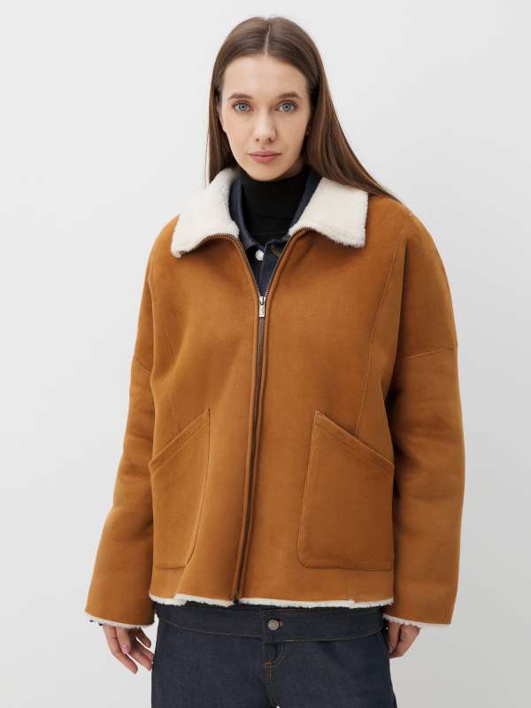 Женская дубленка REGINE_DF/4459538, оранжево-коричневый MAISON DAVID купить по оптовым и розничным ценам