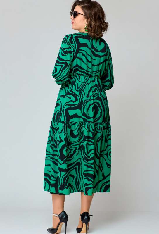 Платье EVA GRANT 7235 зелёно-чёрный EVA GRANT купить по оптовым и розничным ценам