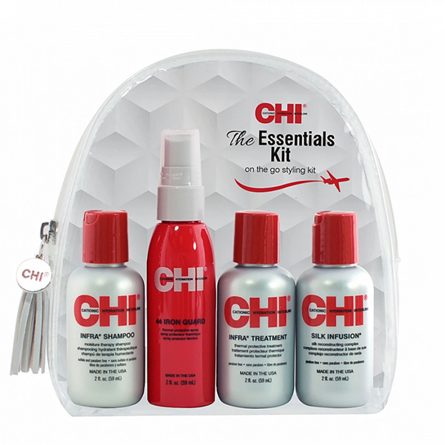 Набор дорожный базовый (шампунь 59 мл, кондиционер 59 мл, инфузия 59 мл, спрей 59 гр) THE ESSENTIALS CHI купить по оптовым и розничным ценам