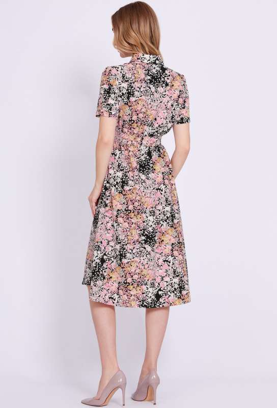 Платье Solei 4658 розовый цветы Solei купить по оптовым и розничным ценам