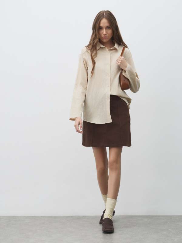 Женская рубашка 2024-574/4501719, серовато-бежевый MAISON DAVID купить по оптовым и розничным ценам