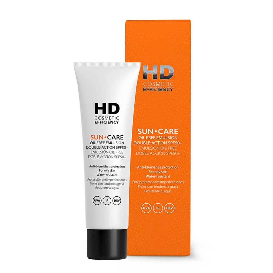 Эмульсия солнцезащитная SPF50+ / Sun·care oil free emulsion double-action 50 мл HD COSMETIC EFFICIENCY купить по оптовым и розничным ценам