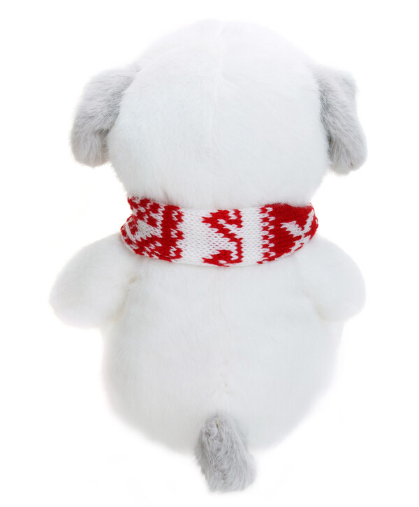 Собачка серо-белая, 23 см, с шарфиком, по имени Снежок, мягкая игрушка Gulliver, коллекция Holiday 78-TP0679A3 Gulliver toys купить по оптовым и розничным ценам