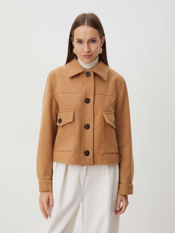 Женская куртка-рубашка MICHELLE/4368155, светло-коричневый MAISON DAVID купить по оптовым и розничным ценам