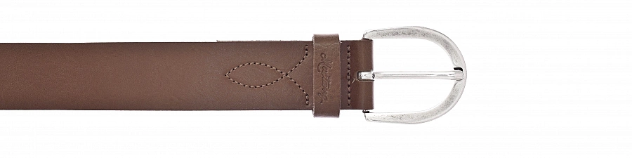 Ремень Leather belt in 35mm with buckle in polished silver MW3015L01-0645 Mustang купить по оптовым и розничным ценам