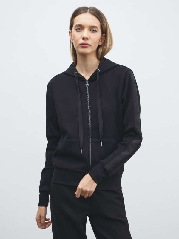 Женская толстовка NEW HOODED SCUBA SWEATSHIRT W5YQ05KBYE2/4909420, черный Guess купить по оптовым и розничным ценам