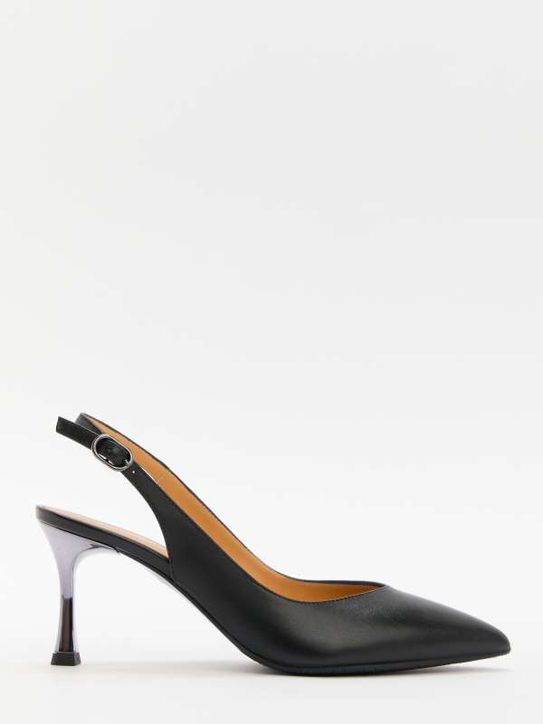 Женские туфли с открытой пяткой (слингбэк) S25454/4515344, черный GIOVANNI FABIANI купить по оптовым и розничным ценам