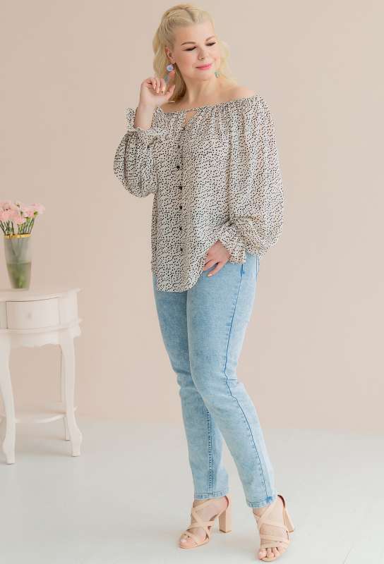 Блуза ASV 2402 пудра-беж ASV купить по оптовым и розничным ценам