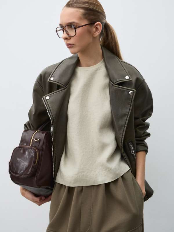 Женская футболка KF042/4603545, зеленовато-бежевый MAISON DAVID купить по оптовым и розничным ценам