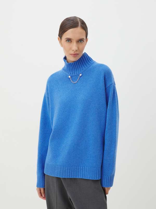 Женский свитер PAINTER 0906/4082131, васильковый Mo5ch1no jeans купить по оптовым и розничным ценам