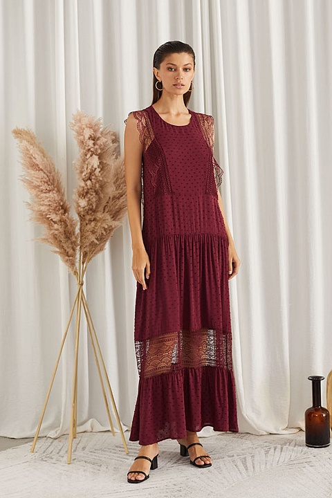 Платье 61707-1 Бордовый