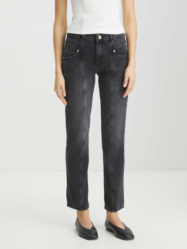 Женские укороченные джинсы BLACK STONE WASH 77PAB5C5/4105500, темно-серый JUST CAVALLI купить по оптовым и розничным ценам