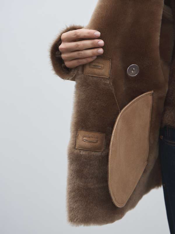 Женская дубленка RENEE_DF/4841033, бежево-коричневый MAISON DAVID купить по оптовым и розничным ценам