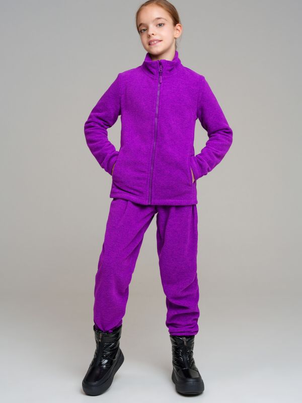 Комплект трикотажный для девочек: толстовка, брюки 32421057