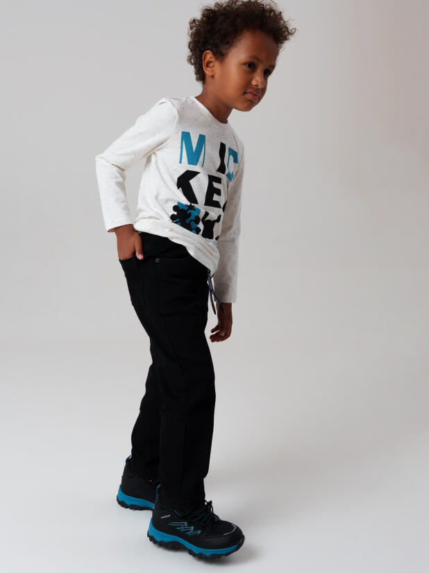 Брюки текстильные джинсовые утепленные флисом для мальчиков 32512283 PlayToday купить по оптовым и розничным ценам