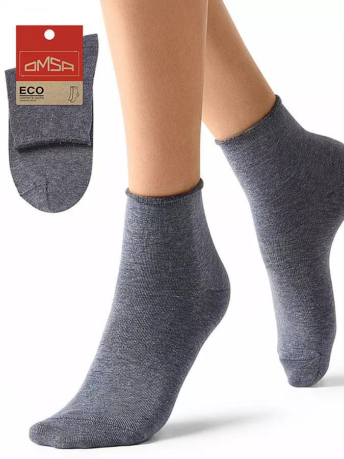 Носки с люрексом, борт руликом, Grigio Melange 39-41 / ECO 256 OMSA купить по оптовым и розничным ценам