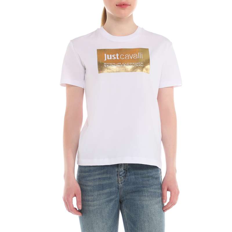 Женская футболка 76PAHG09/3918218, белый JUST CAVALLI купить по оптовым и розничным ценам