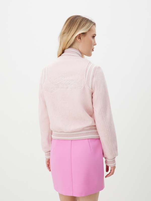 Женский бомбер GLORIA LOGO BOMBER W4RL45WFWS2/4078367, светло-розовый Guess купить по оптовым и розничным ценам