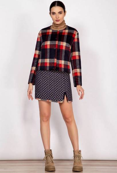 Комплект Gizart 1121 красно-синий клетка GizArt купить по оптовым и розничным ценам