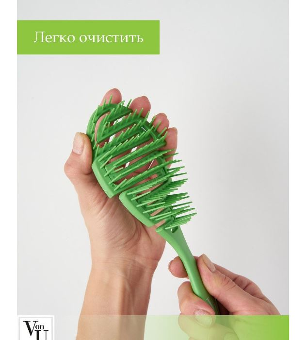 Расческа для волос, зеленая / Spin Brush Green VON-U купить по оптовым и розничным ценам