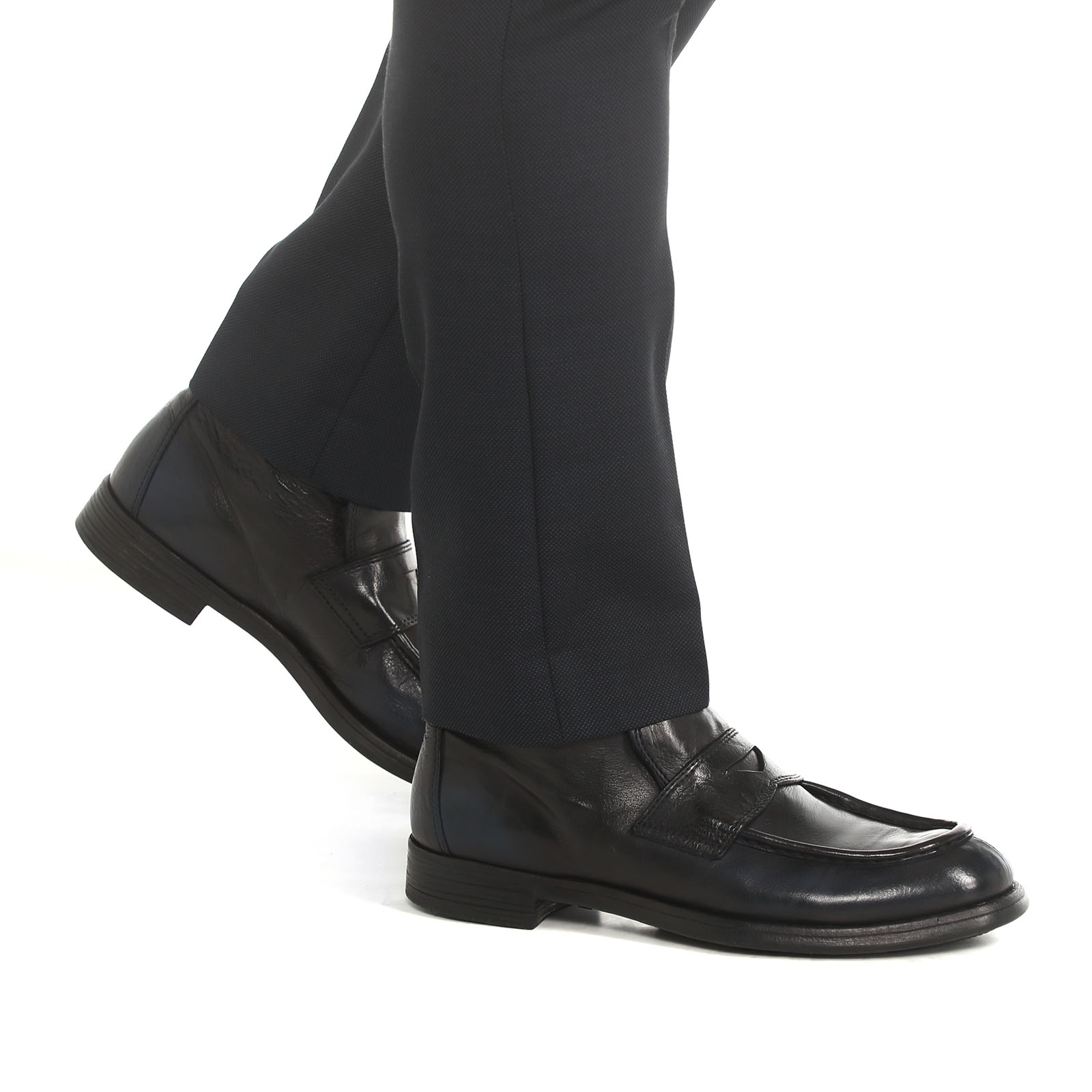 Мужские высокие лоферы CHRONICLE/027/3237529, темно-синий OFFICINE CREATIVE купить по оптовым и розничным ценам