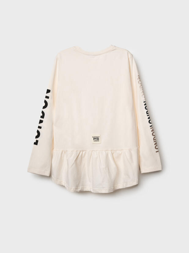 Джемпер трикотажный для девочек (футболка с длинными рукавами) 32521461 PlayToday купить по оптовым и розничным ценам