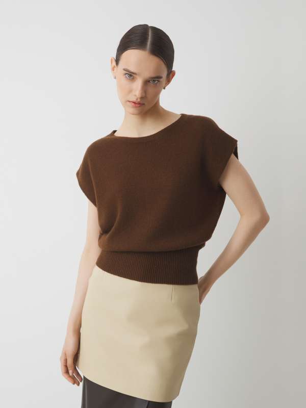 Женский жилет HJ703331/4539014, шоколадный MAISON DAVID купить по оптовым и розничным ценам