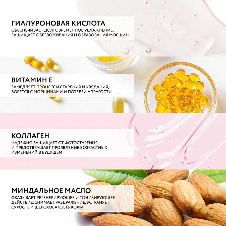 Крем ночной антивозрастной для лица с ретинолом, коллагеном и гиалуроновой кислотой / Dr.Sea 50 мл DR.SEA купить по оптовым и розничным ценам