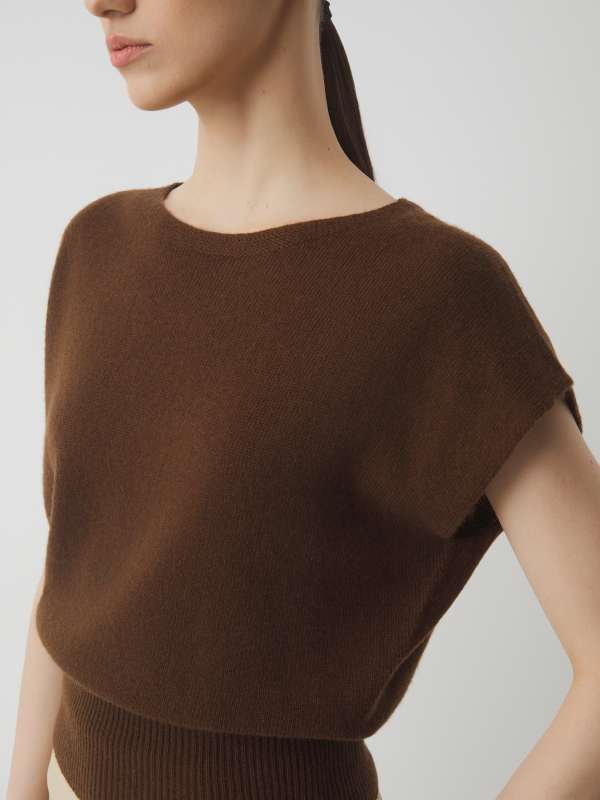 Женский жилет HJ703331/4539014, шоколадный MAISON DAVID купить по оптовым и розничным ценам