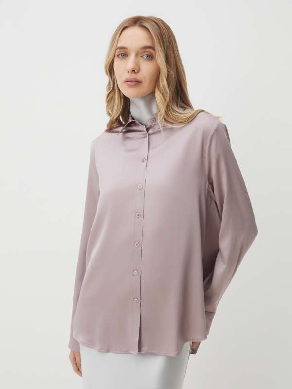 Женская блузка MLY2319-1/3887543, коричнево-розовый MAISON DAVID купить по оптовым и розничным ценам