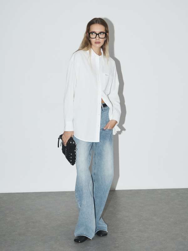 Женская рубашка GJ LS OS POCKET SHIRT W4YH22WGCF1/4890953, белый Guess jeans купить по оптовым и розничным ценам