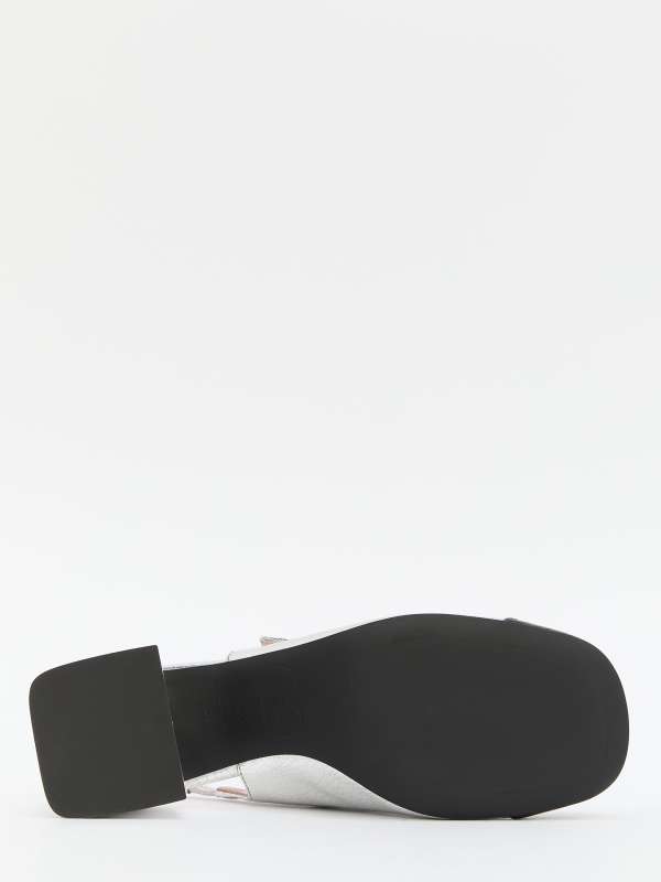 Женские туфли с открытой пяткой (слингбэк) MARY JANE JA10557G/4198775, серебряный LOVE MOSCHINO купить по оптовым и розничным ценам