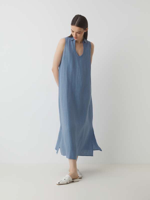 Женское платье DRESS-2/3210910, серо-голубой MAISON DAVID купить по оптовым и розничным ценам