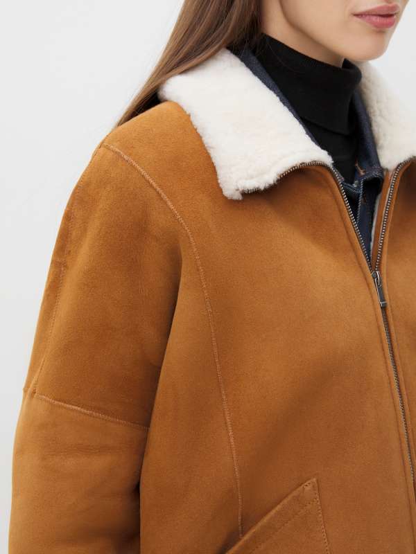 Женская дубленка REGINE_DF/4459538, оранжево-коричневый MAISON DAVID купить по оптовым и розничным ценам