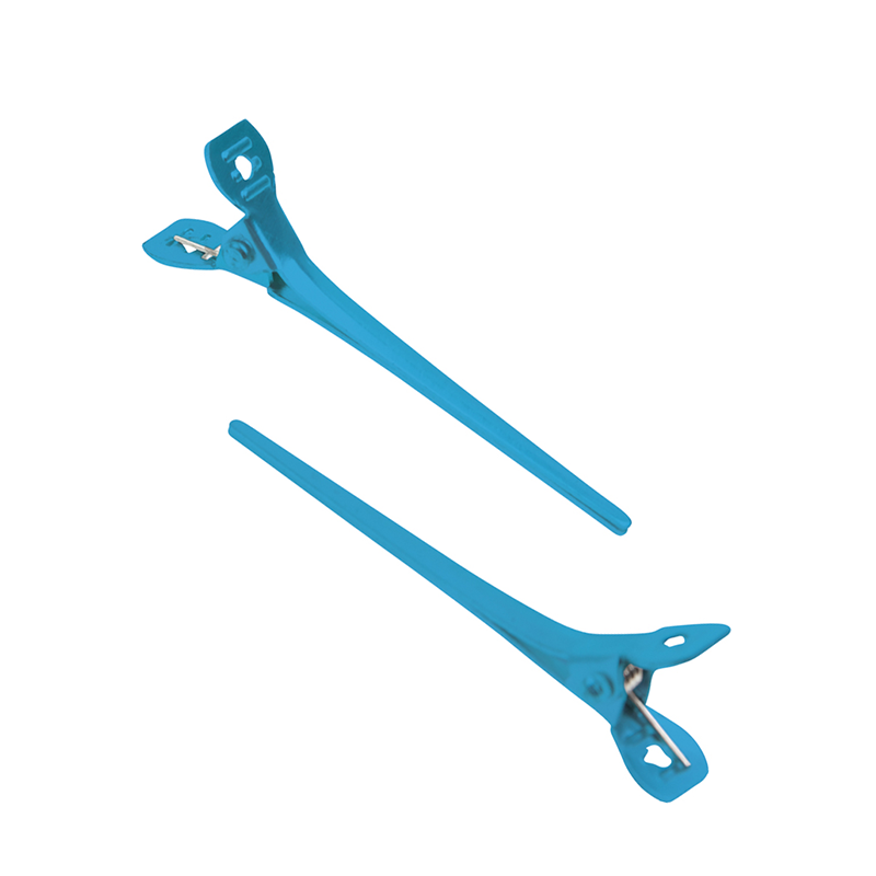 Зажим для волос голубой, узкий, металл 5,5 см 12 шт/уп DEWAL PROFESSIONAL купить по оптовым и розничным ценам