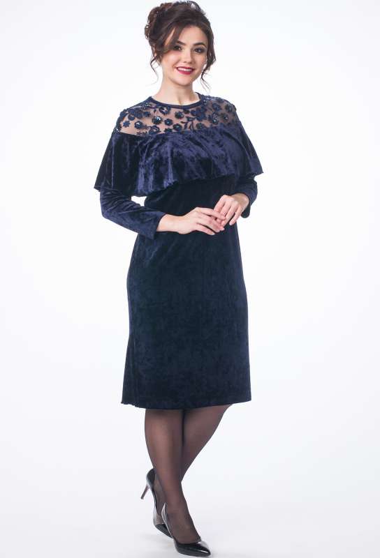 Платье Melissena 846 синий Melissena купить по оптовым и розничным ценам