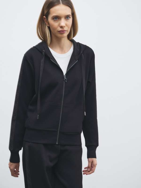 Женская толстовка NEW HOODED SCUBA SWEATSHIRT W5YQ05KBYE2/4909420, черный Guess купить по оптовым и розничным ценам