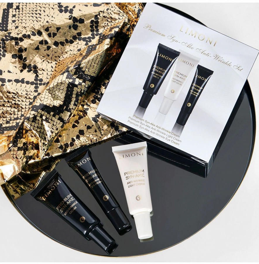 Набор для лица (крем 25 мл, крем для век 15 мл, крем легкий 25 мл) / Premium Syn-Ake Anti-Wrinkle Care Set LIMONI купить по оптовым и розничным ценам