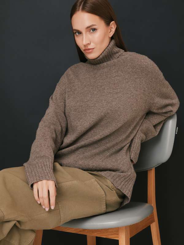 Женский свитер Jacket-1/4269000, серо-коричневый MAISON DAVID купить по оптовым и розничным ценам