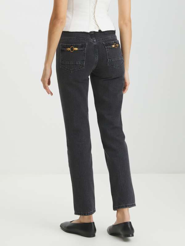 Женские укороченные джинсы BLACK STONE WASH 77PAB5C5/4105500, темно-серый JUST CAVALLI купить по оптовым и розничным ценам