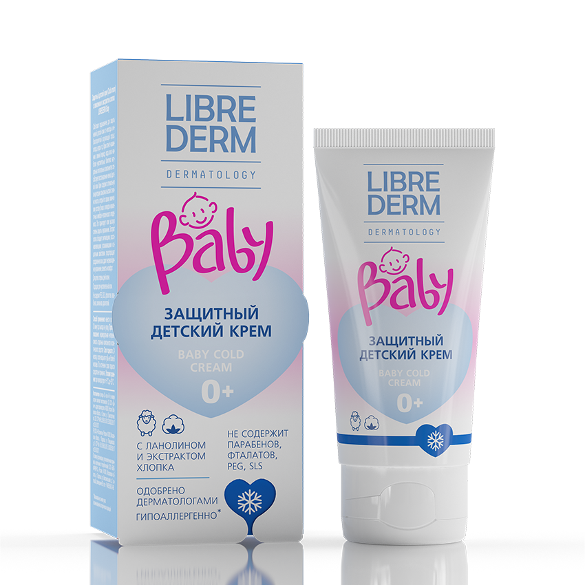 Крем защитный детский с ланолином и экстрактом хлопка / Baby Cold-cream 50 мл LIBREDERM купить по оптовым и розничным ценам