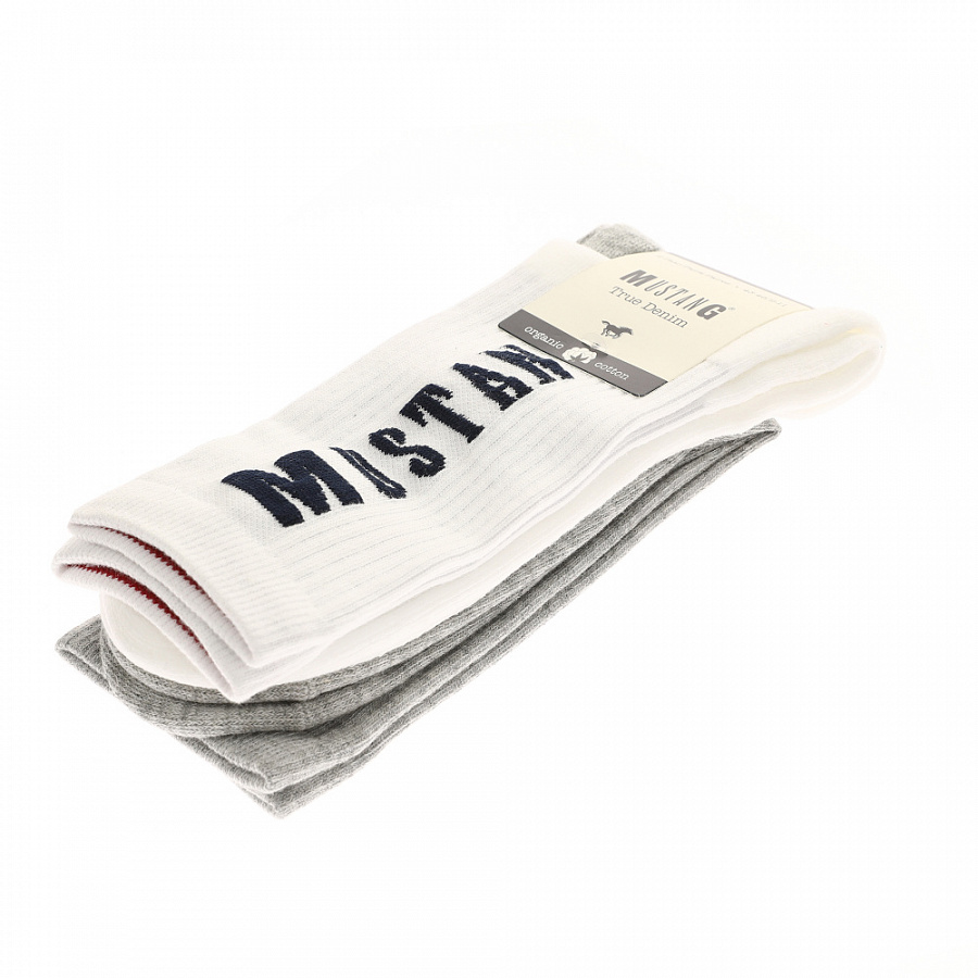 Носки мужские (упаковка 2 пары) Men true denim organic cotton Tennis Socks 2p MU31037-9304 Mustang купить по оптовым и розничным ценам